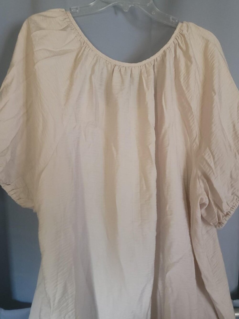 Ava & Viv Cream Textured Button Front Blouse 3X NWT - Picture 2 of 6